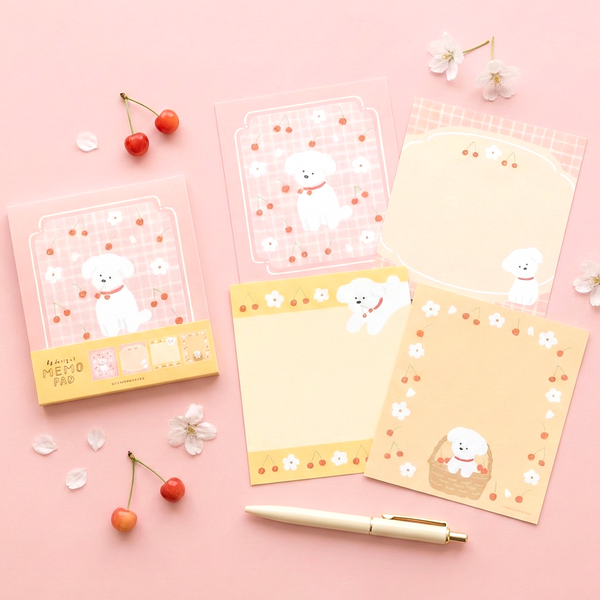 Furukawashiko 4 Designs Memo Pad - Limited Spring Edition - Dog