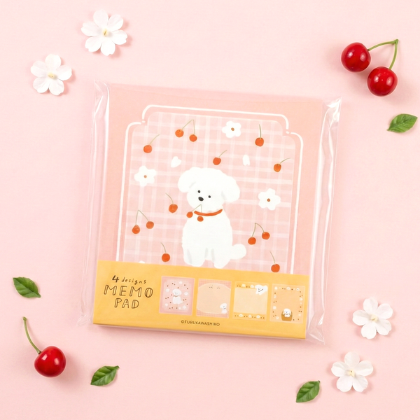Furukawashiko 4 Designs Memo Pad - Limited Spring Edition - Dog