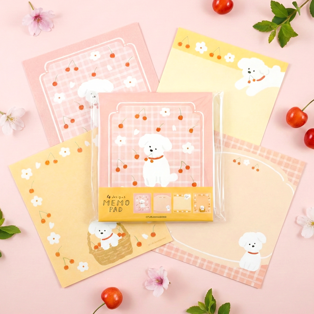 Furukawashiko 4 Designs Memo Pad - Limited Spring Edition - Dog