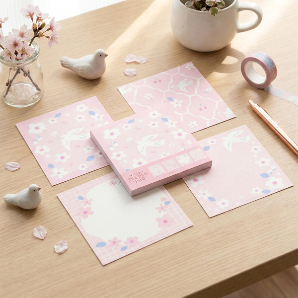 Furukawashiko 4 Designs Memo Pad - Limited Spring Edition - Dove