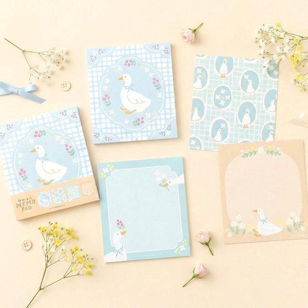 Furukawashiko 4 Designs Memo Pad - Limited Spring Edition - Duckling