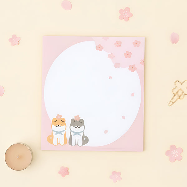 Furukawashiko 4 Designs Memo Pad - Shiba & Japanese Sweets