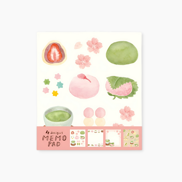 Furukawashiko 4 Designs Memo Pad - Wagashi - Limited Spring Edition