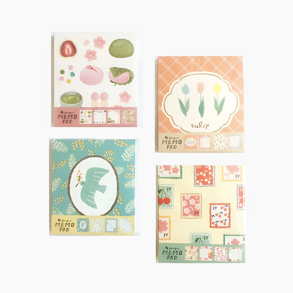 Furukawashiko 4 Designs Memo Pad - Wagashi - Limited Spring Edition