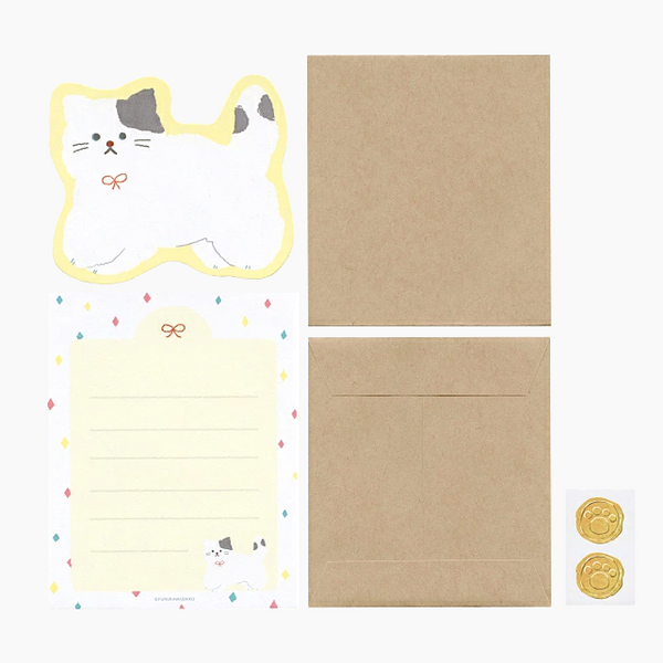 Furukawashiko My Biyori Die-Cut Mini Letter Set - Cat