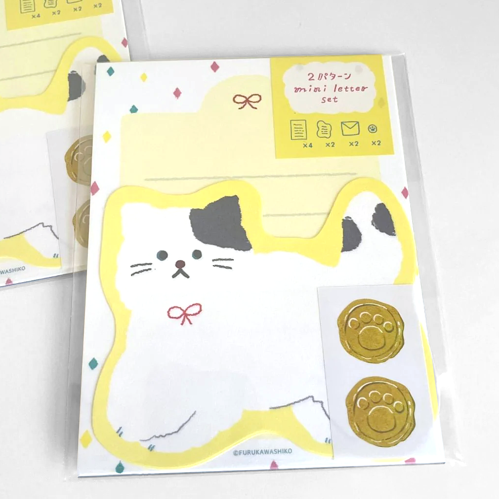 Furukawashiko My Biyori Die-Cut Mini Letter Set - Cat