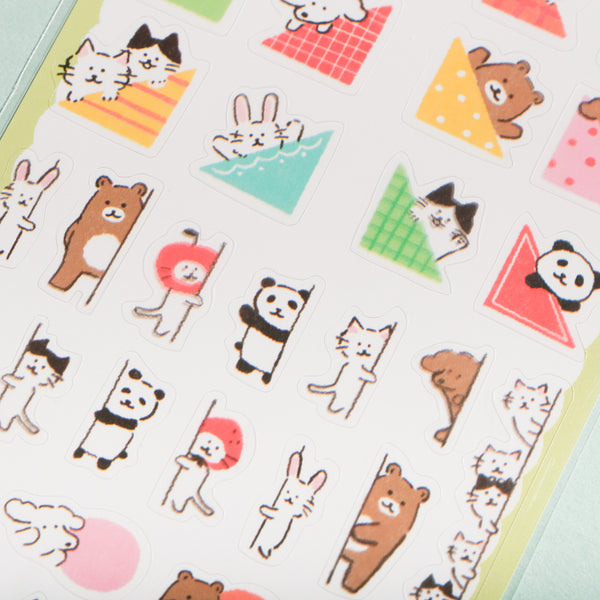 Furukawashiko Oishii Tabemono Stickers - Hyokkori Animals
