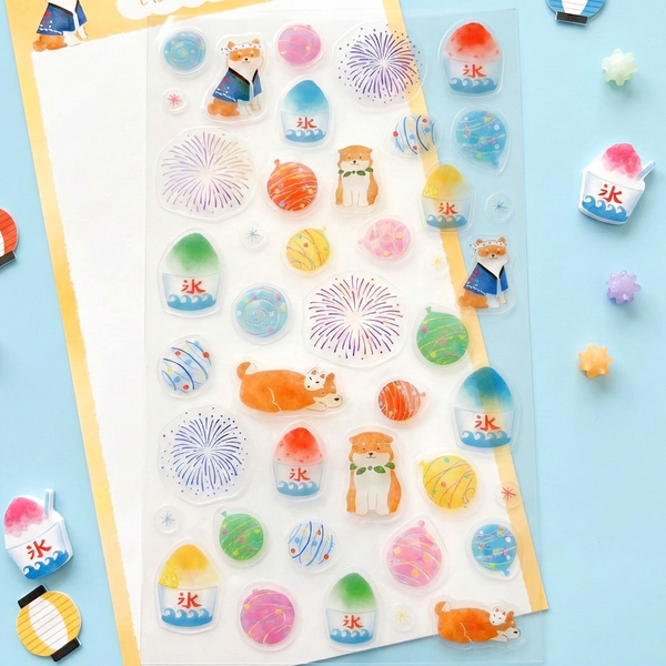 Furukawashiko Stickers - Limited Summer Edition - Shiba Fireworks
