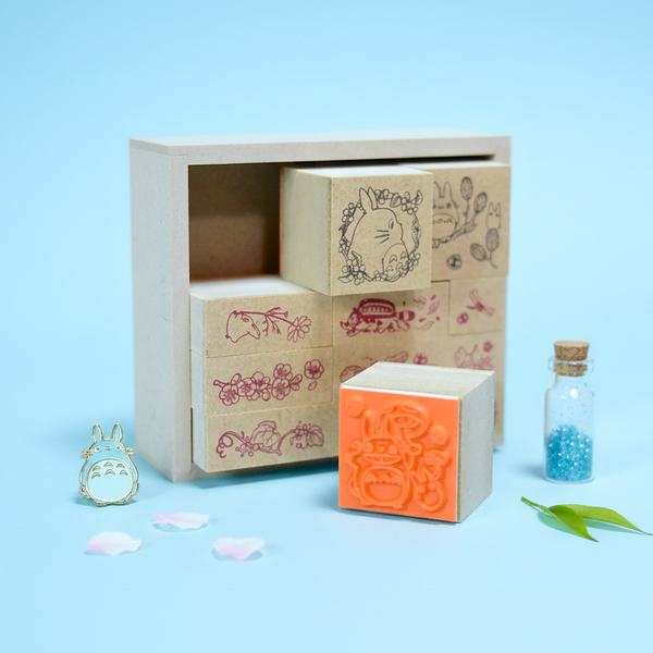 Beverly My Neighbor Totoro Flower Pattern Stamp Set - Fall