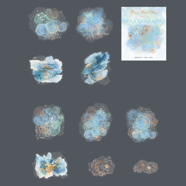 Gilded Flower Glow Stickers