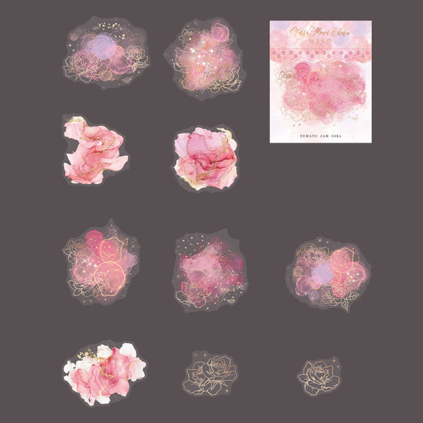 Gilded Flower Glow Stickers