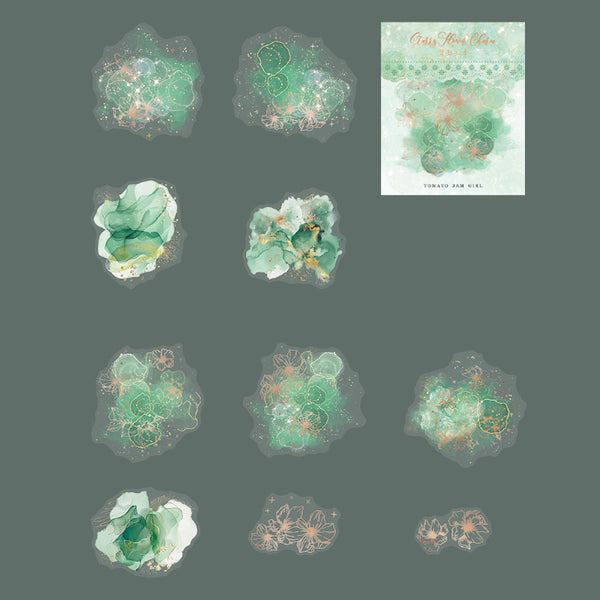Gilded Flower Glow Stickers