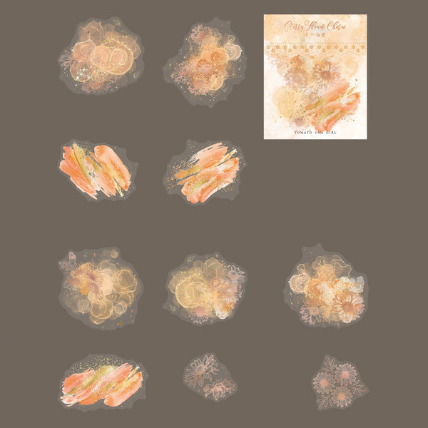 Gilded Flower Glow Stickers