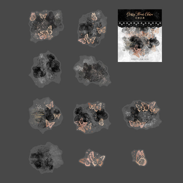 Gilded Flower Glow Stickers