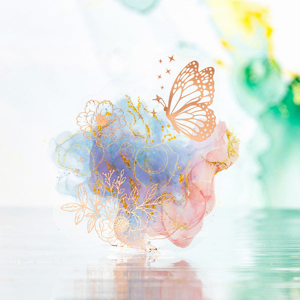 Gilded Flower Glow Stickers