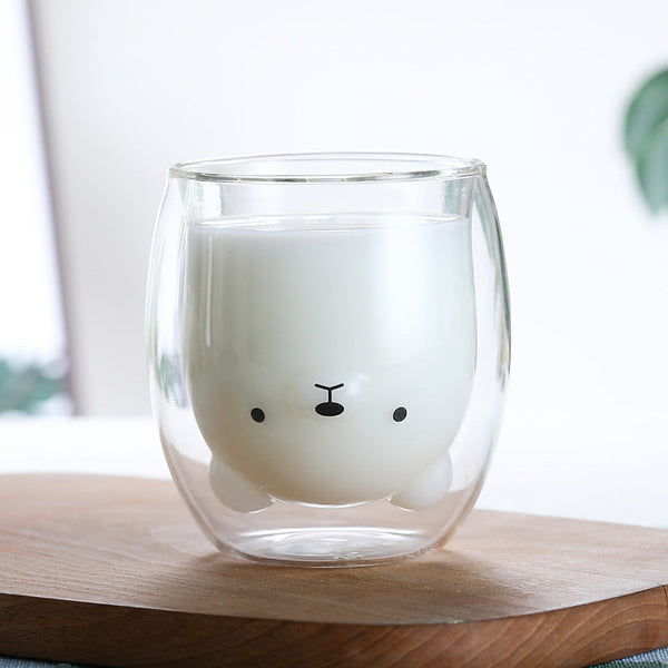 Happy Animals Double-Layer Coffee Cup