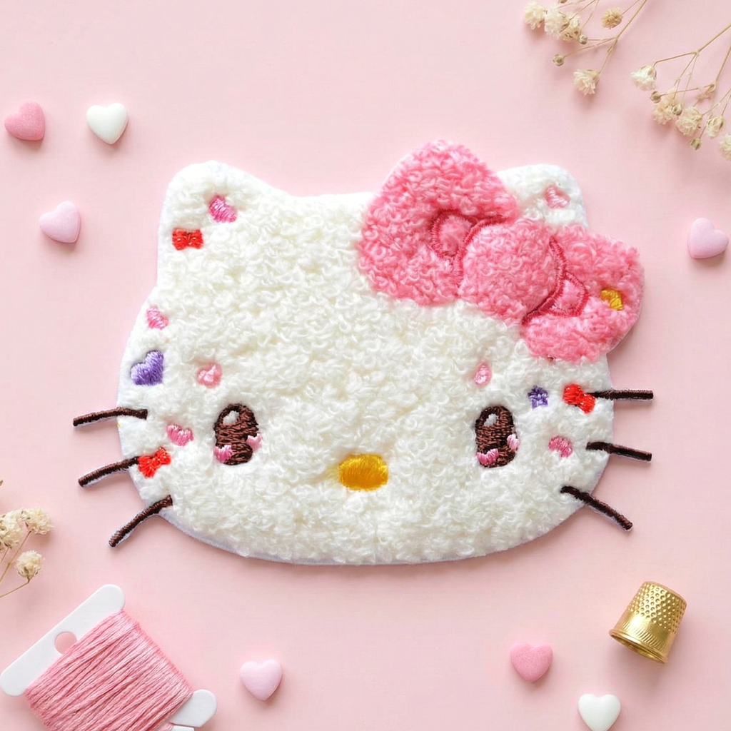 Hello Kitty 50th Anniversary Large Embroidered Sticker