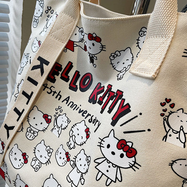 Hello Kitty Canvas Tote - Limited 45th Anniversary Edition