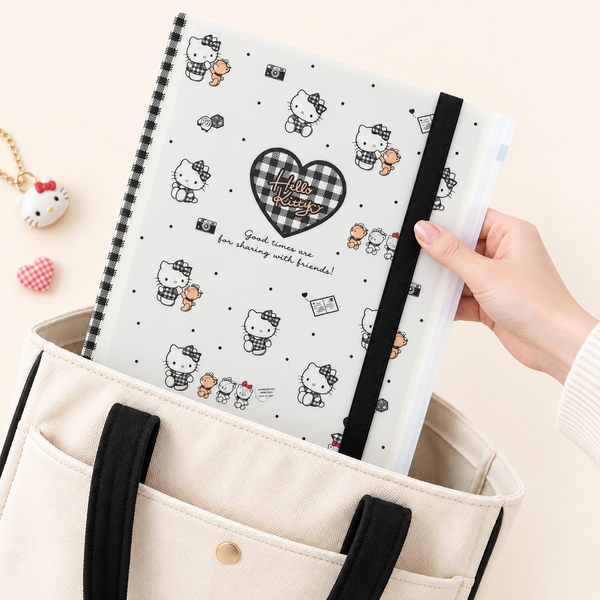 Hello Kitty Clear Book - A4 - Limited Sweet Check Edition - Black