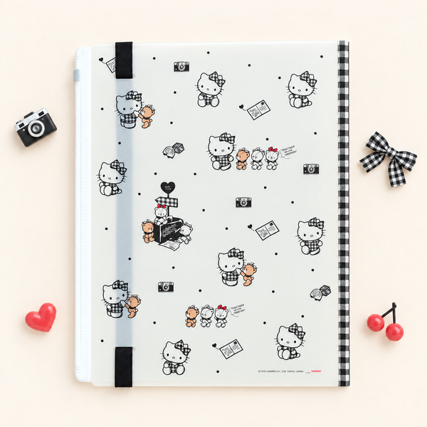 Hello Kitty Clear Book - A4 - Limited Sweet Check Edition - Black