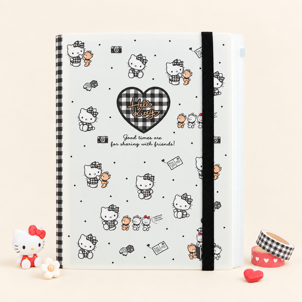 Hello Kitty Clear Book - A4 - Limited Sweet Check Edition - Black