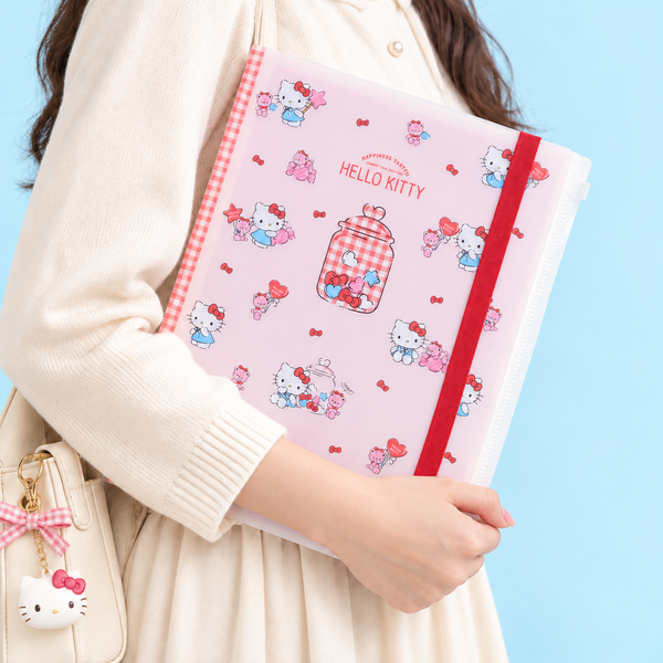 Hello Kitty Clear Book - A4 - Limited Sweet Check Edition - Red