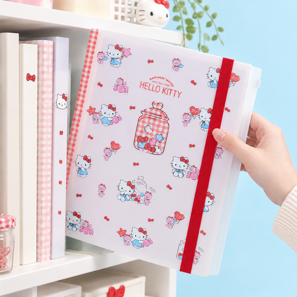 Hello Kitty Clear Book - A4 - Limited Sweet Check Edition - Red