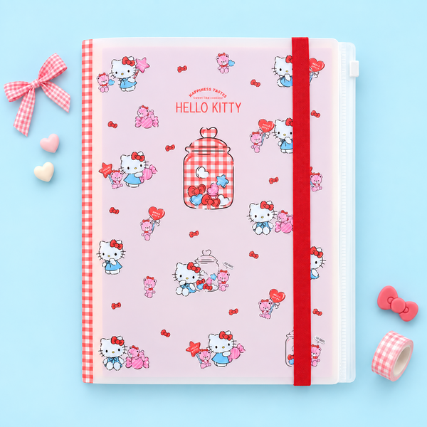 Hello Kitty Clear Book - A4 - Limited Sweet Check Edition - Red