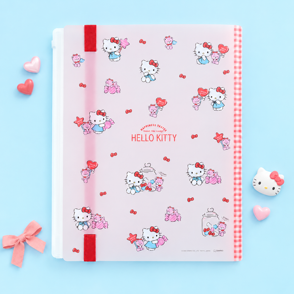 Hello Kitty Clear Book - A4 - Limited Sweet Check Edition - Red