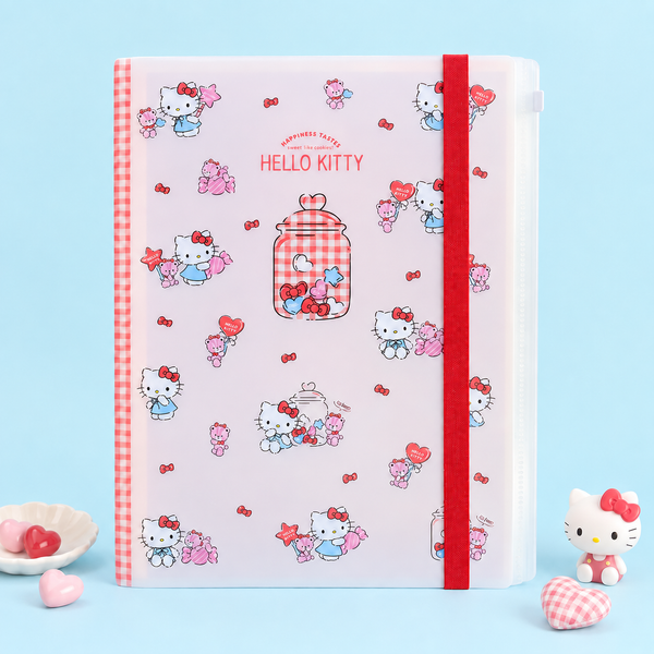 Hello Kitty Clear Book - A4 - Limited Sweet Check Edition - Red