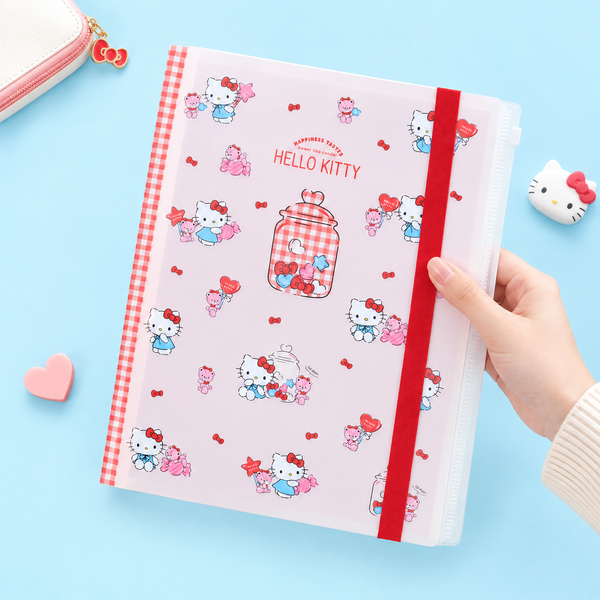 Hello Kitty Clear Book - A4 - Limited Sweet Check Edition - Red