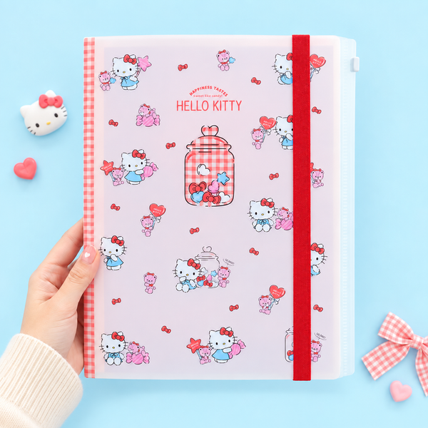 Hello Kitty Clear Book - A4 - Limited Sweet Check Edition - Red