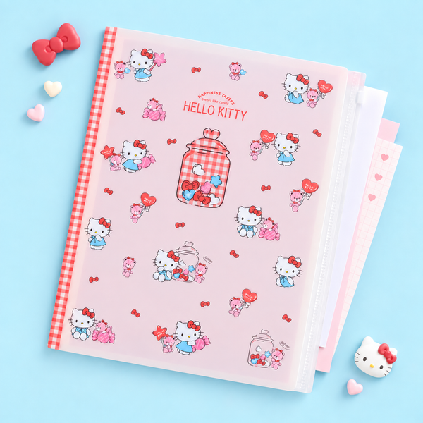 Hello Kitty Clear Book - A4 - Limited Sweet Check Edition - Red