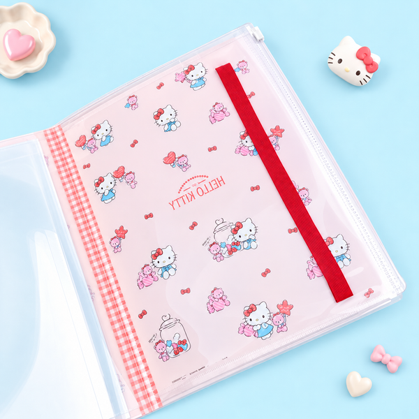 Hello Kitty Clear Book - A4 - Limited Sweet Check Edition - Red