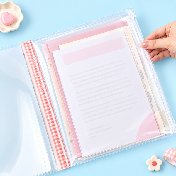 Hello Kitty Clear Book - A4 - Limited Sweet Check Edition - Red