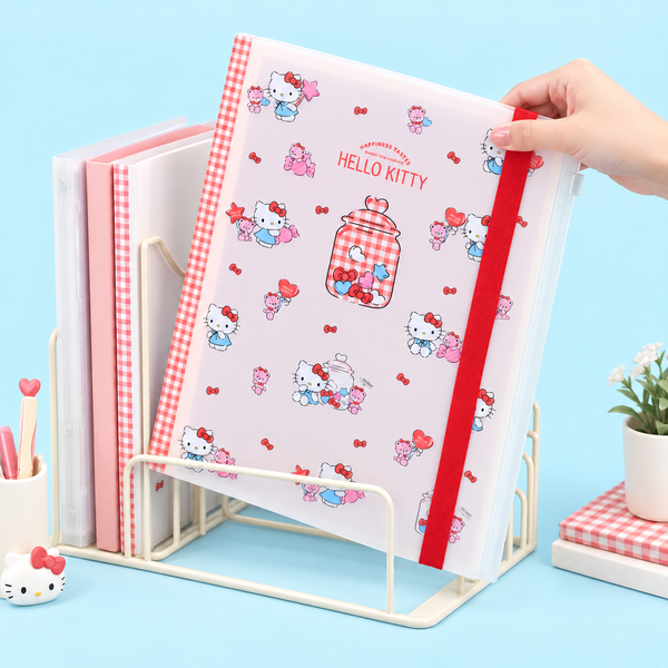 Hello Kitty Clear Book - A4 - Limited Sweet Check Edition - Red