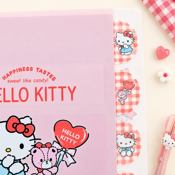 Hello Kitty Folder With Dividers - Limited Sweet Check Edition - Red