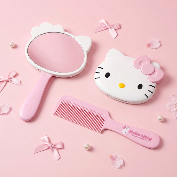 Sanrio Mirror + Comb Vanity Set - Hello Kitty