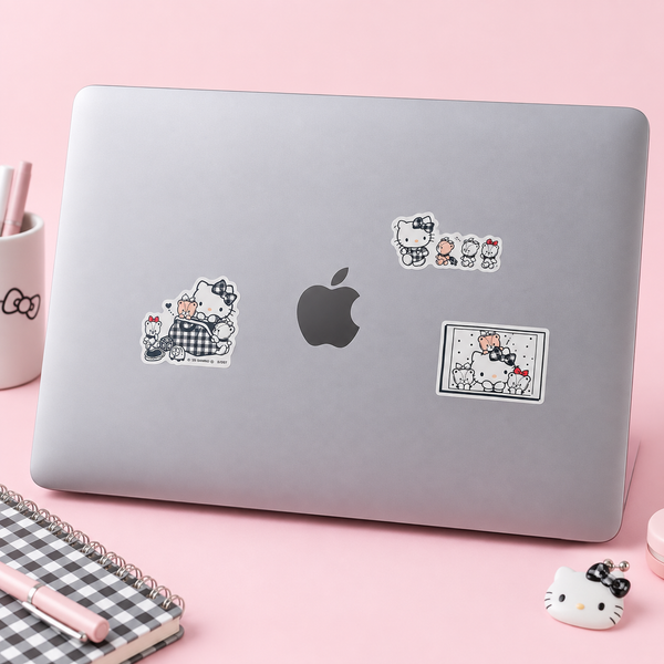 Hello Kitty Stickers - Limited Sweet Check Edition - Black