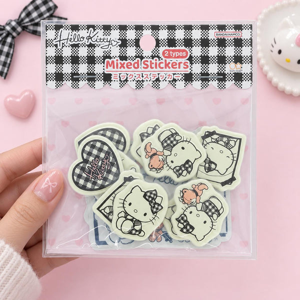 Hello Kitty Stickers - Limited Sweet Check Edition - Black