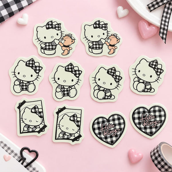 Hello Kitty Stickers - Limited Sweet Check Edition - Black