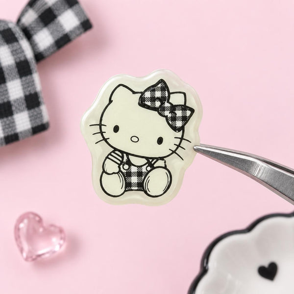 Hello Kitty Stickers - Limited Sweet Check Edition - Black