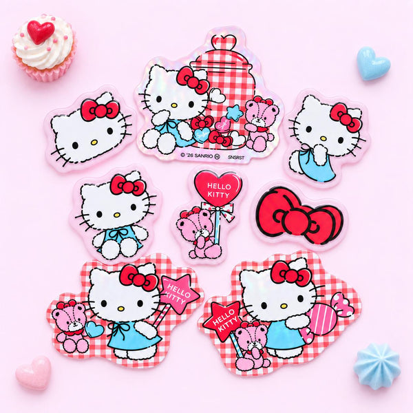 Hello Kitty Stickers - Limited Sweet Check Edition - Red