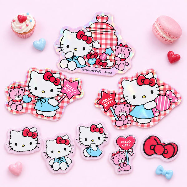 Hello Kitty Stickers - Limited Sweet Check Edition - Red