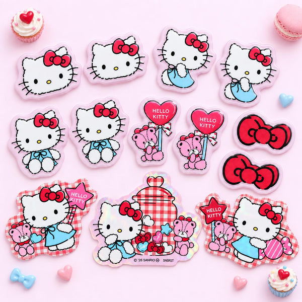Hello Kitty Stickers - Limited Sweet Check Edition - Red