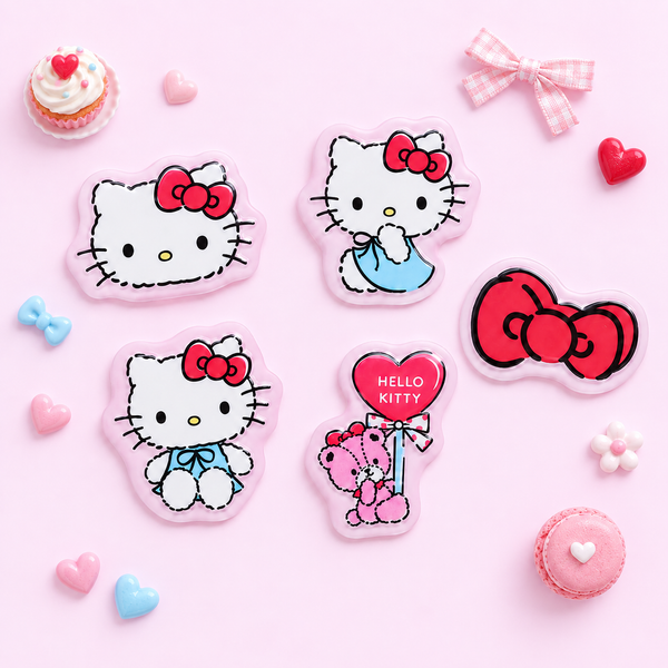 Hello Kitty Stickers - Limited Sweet Check Edition - Red