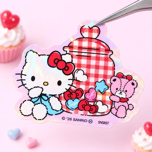 Hello Kitty Stickers - Limited Sweet Check Edition - Red