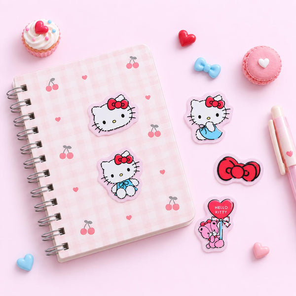 Hello Kitty Stickers - Limited Sweet Check Edition - Red