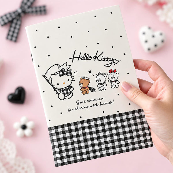 Hello Kitty Sweet Check A5 Notebook - Black