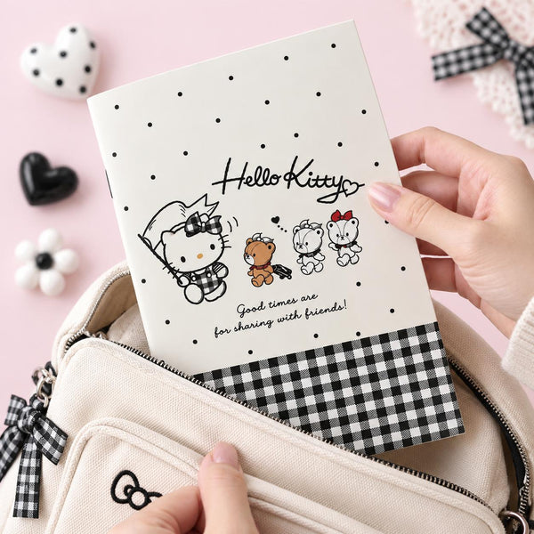 Hello Kitty Sweet Check A5 Notebook - Black